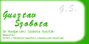 gusztav szobota business card