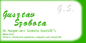 gusztav szobota business card